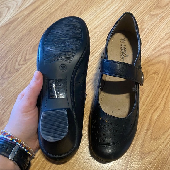 CLASSY Black Lady Comfort Kitten Heels - Size 38 - Picture 3 of 4